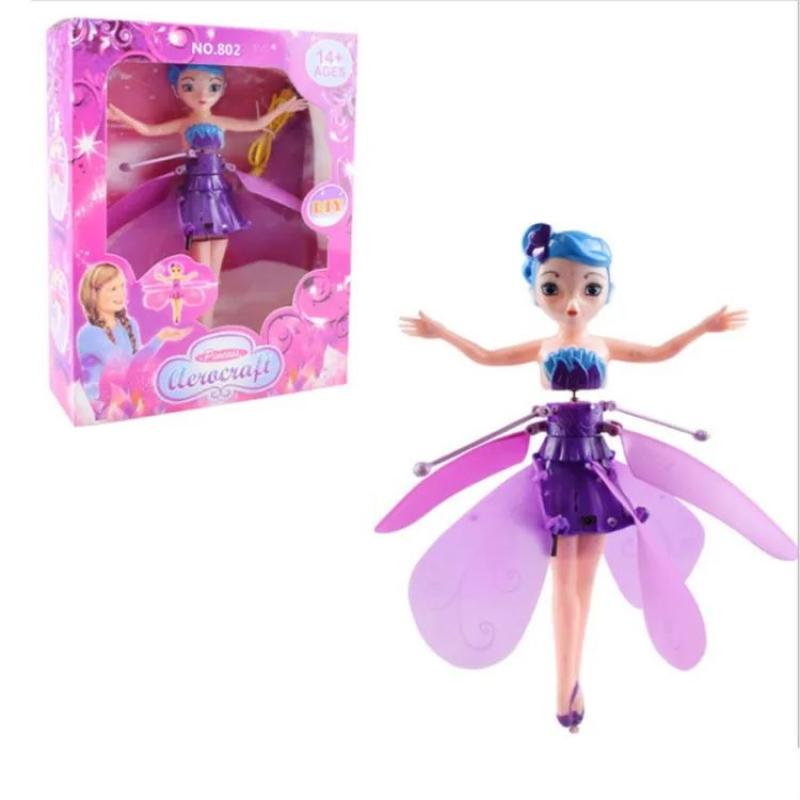🧚 Flying Fairy Princess Doll for Girls – Hand Sensor Flying Toy with LED Lights | Magical Hover Fairy | Interactive Kids Gift