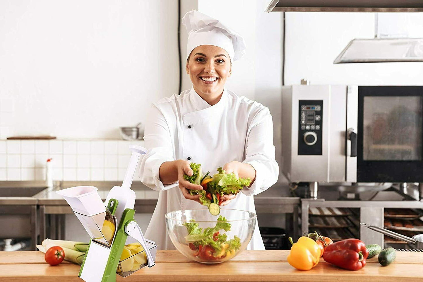 4-in-1 Adjustable Vegetable Cutter & Chopper | Multifunction Kitchen Slicer, Grater & Shredder (Random Color)