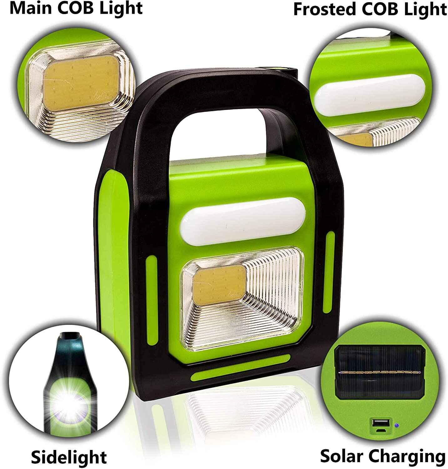 Solar Rechargeable 3-in-1 LED Emergency Light | Portable Work Light, Torch & Power Bank