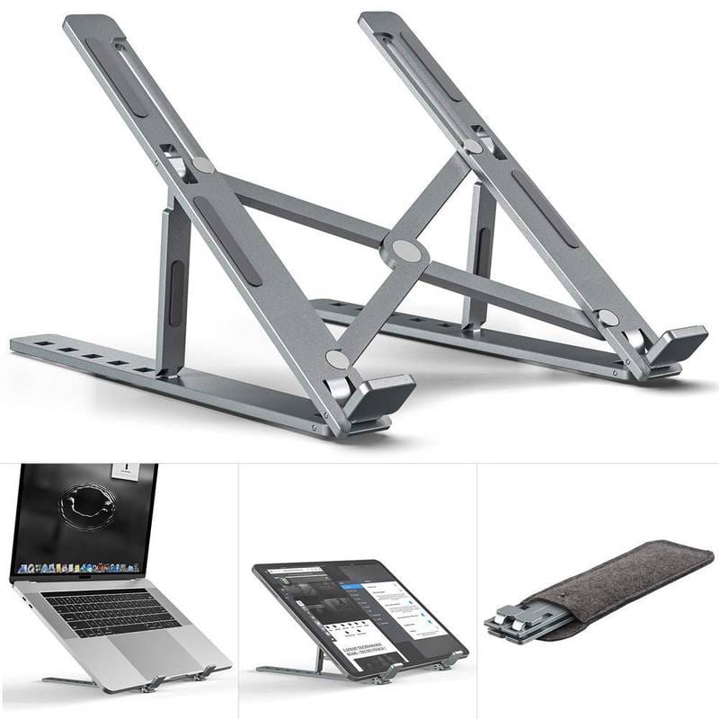 Folding Adjustable Aluminum Laptop Stand – Portable Ergonomic Multi-Angle Notebook Holder