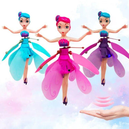 🧚 Flying Fairy Princess Doll for Girls – Hand Sensor Flying Toy with LED Lights | Magical Hover Fairy | Interactive Kids Gift
