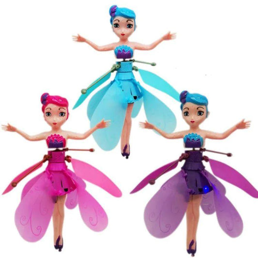 🧚 Flying Fairy Princess Doll for Girls – Hand Sensor Flying Toy with LED Lights | Magical Hover Fairy | Interactive Kids Gift