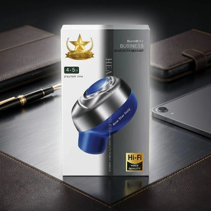 M16 Discrete Single Wireless Headset | High-Range Mini Bluetooth 5.2 Earbud with Silicone Ear Caps