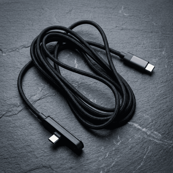 Heavy-Duty 240W USB-C Cable with Connector Phone Holder | High-Speed Data Sync & Charge Cord