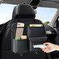 Multifunction Car Seat Organizer | Premium PU Leather Car Storage Bag with Backseat & Side Pocket Organizer (Black)
