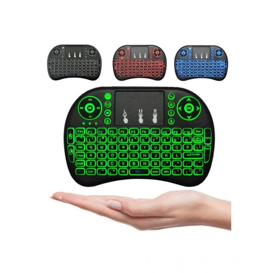 Mini TouchPad RF 500 Wireless Keyboard & Touchpad Mouse | 2.4GHz Backlit Mini Keyboard with 3-Color LED (Random Color)