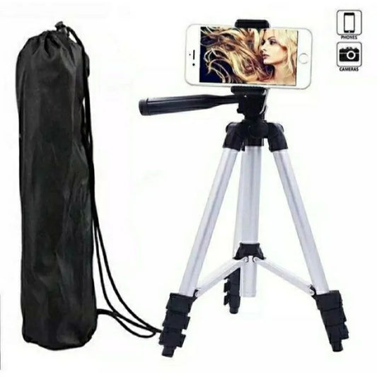 Professional Adjustable Aluminium Tripod Stand | Lightweight Camera & Mobile Tripod with Carry Bag