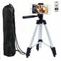 Professional Adjustable Aluminium Tripod Stand | Lightweight Camera & Mobile Tripod with Carry Bag