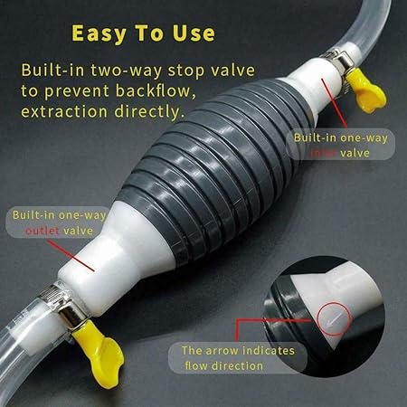 Manual Fuel Transfer Pump Kit 1.5 Meter | Hand Siphon Pump for Petrol, Diesel, Oil & Water