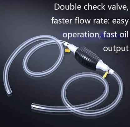 Manual Fuel Transfer Pump Kit 1.5 Meter | Hand Siphon Pump for Petrol, Diesel, Oil & Water