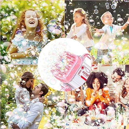 36-Hole Bazooka Bubble Water Gun | Bubble Blaster Toy for Kids | Outdoor Bubble Spray Gun (Random Color)