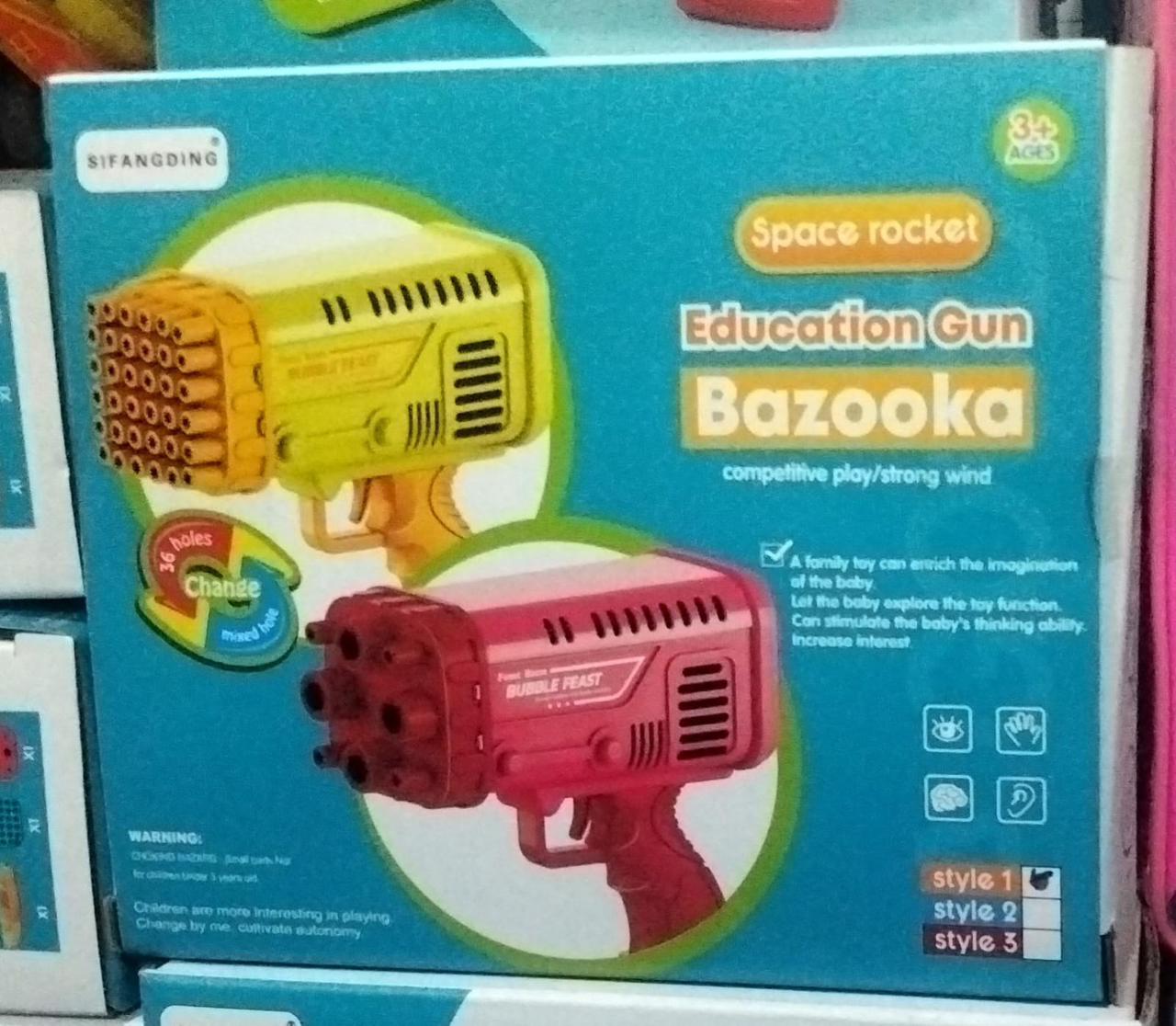 36-Hole Bazooka Bubble Water Gun | Bubble Blaster Toy for Kids | Outdoor Bubble Spray Gun (Random Color)