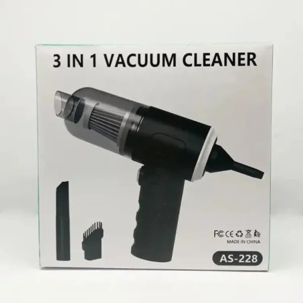 3-in-1 Portable Cordless Vacuum Cleaner – Wireless Handheld Vacuum, Air Duster & Blower for Car, Home & Office