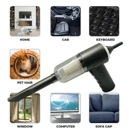 3-in-1 Portable Cordless Vacuum Cleaner – Wireless Handheld Vacuum, Air Duster & Blower for Car, Home & Office