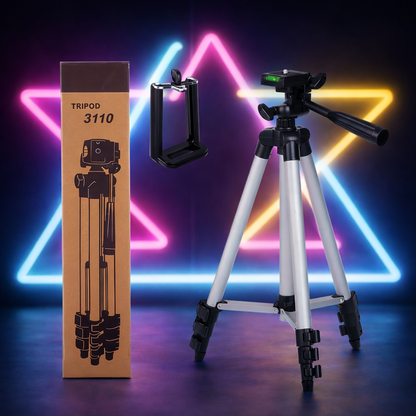 Professional Adjustable Aluminium Tripod Stand | Lightweight Camera & Mobile Tripod with Carry Bag