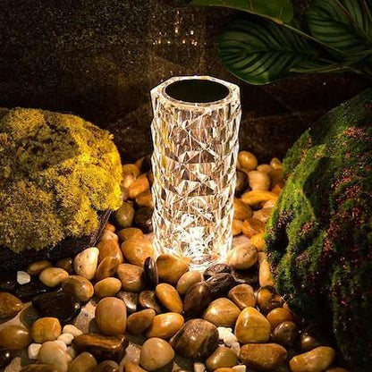 16 Colors Crystal Diamond Lamp with Remote – RGB Rechargeable LED Rose Table Lamp