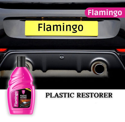 Flamingo Plastic Restorer 300ML | Nano Technology Trim Reviver for Faded Car Exterior Plastic