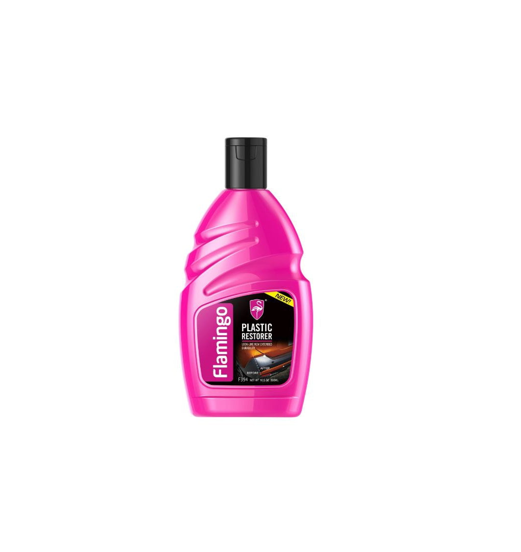 Flamingo Plastic Restorer 300ML | Nano Technology Trim Reviver for Faded Car Exterior Plastic