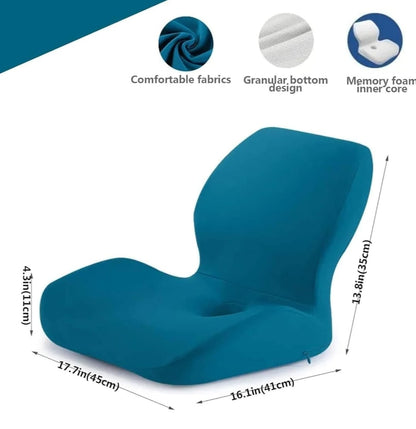 Ergonomic Lumbar Support Cushion | PU Memory Foam Backrest Pillow for Office Chair, Car Seat & Home