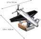 Solar Aeroplane Car Perfume Diffuser | Silver Solar-Powered Aircraft Air Freshener for Car Dashboard