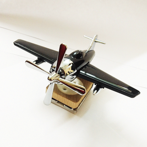 Solar Aeroplane Car Perfume Diffuser | Silver Solar-Powered Aircraft Air Freshener for Car Dashboard