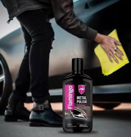Flamingo Metal Polish 300ML | Multi-Surface Metal Cleaner & Shine Restorer for Chrome, Brass, Copper & Stainless Steel
