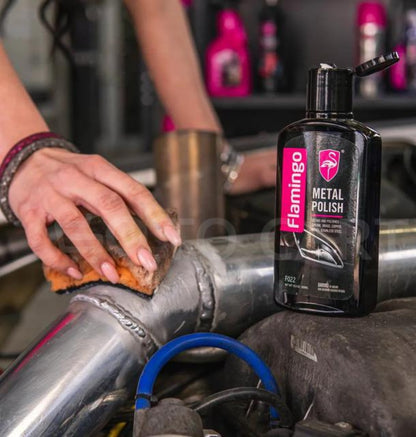 Flamingo Metal Polish 300ML | Multi-Surface Metal Cleaner & Shine Restorer for Chrome, Brass, Copper & Stainless Steel