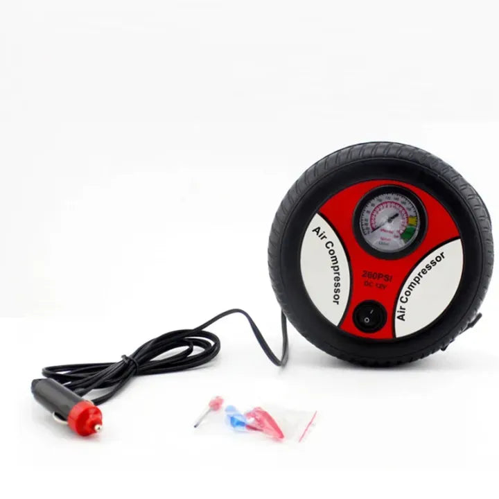 Portable Car Air Pump 260 PSI DC 12V Electric Tyre Inflator – Heavy Duty Air Compressor for Cars, SUVs, Motorcycles & Trucks