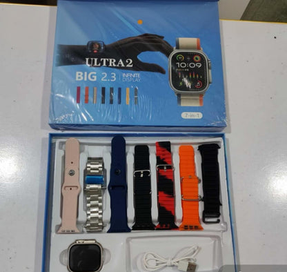 iMounra 2 BIG 2.01" Ultra Smartwatch – 7-in-1 Strap Bundle | Premium Design | Random Box
