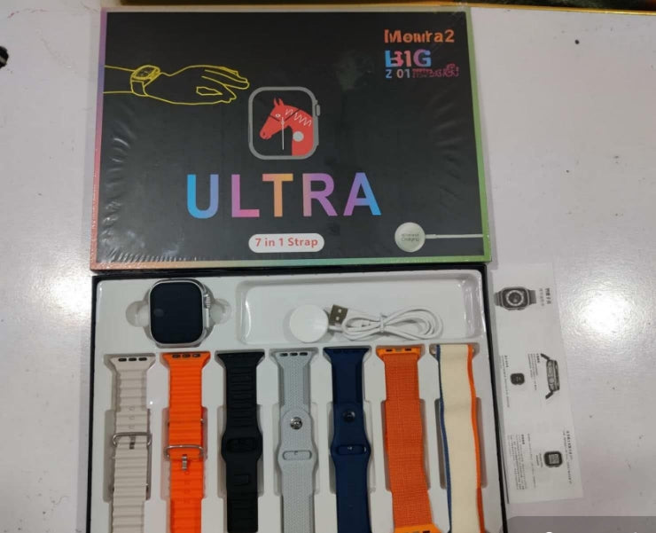 iMounra 2 BIG 2.01" Ultra Smartwatch – 7-in-1 Strap Bundle | Premium Design | Random Box