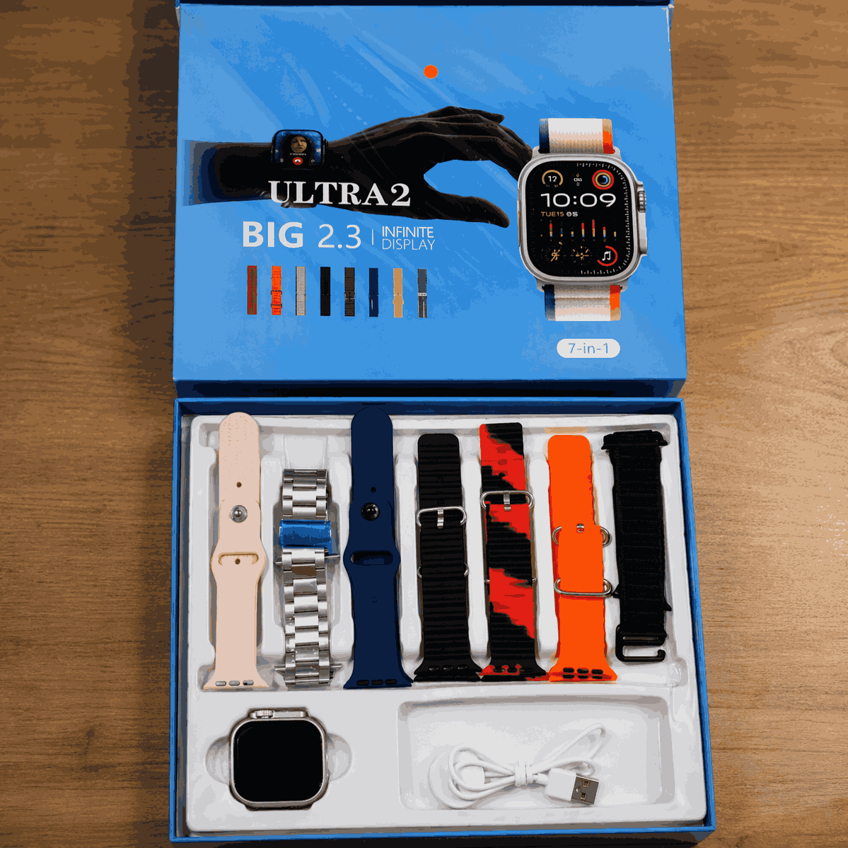 iMounra 2 BIG 2.01" Ultra Smartwatch – 7-in-1 Strap Bundle | Premium Design | Random Box