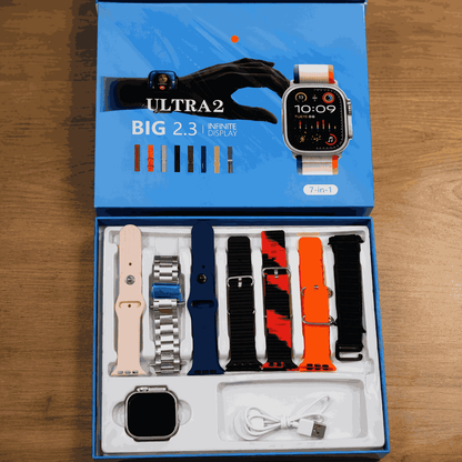 iMounra 2 BIG 2.01" Ultra Smartwatch – 7-in-1 Strap Bundle | Premium Design | Random Box