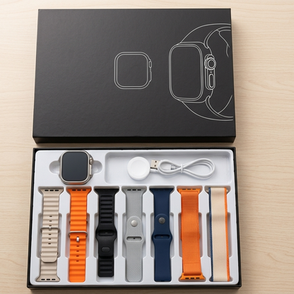 iMounra 2 BIG 2.01" Ultra Smartwatch – 7-in-1 Strap Bundle | Premium Design | Random Box