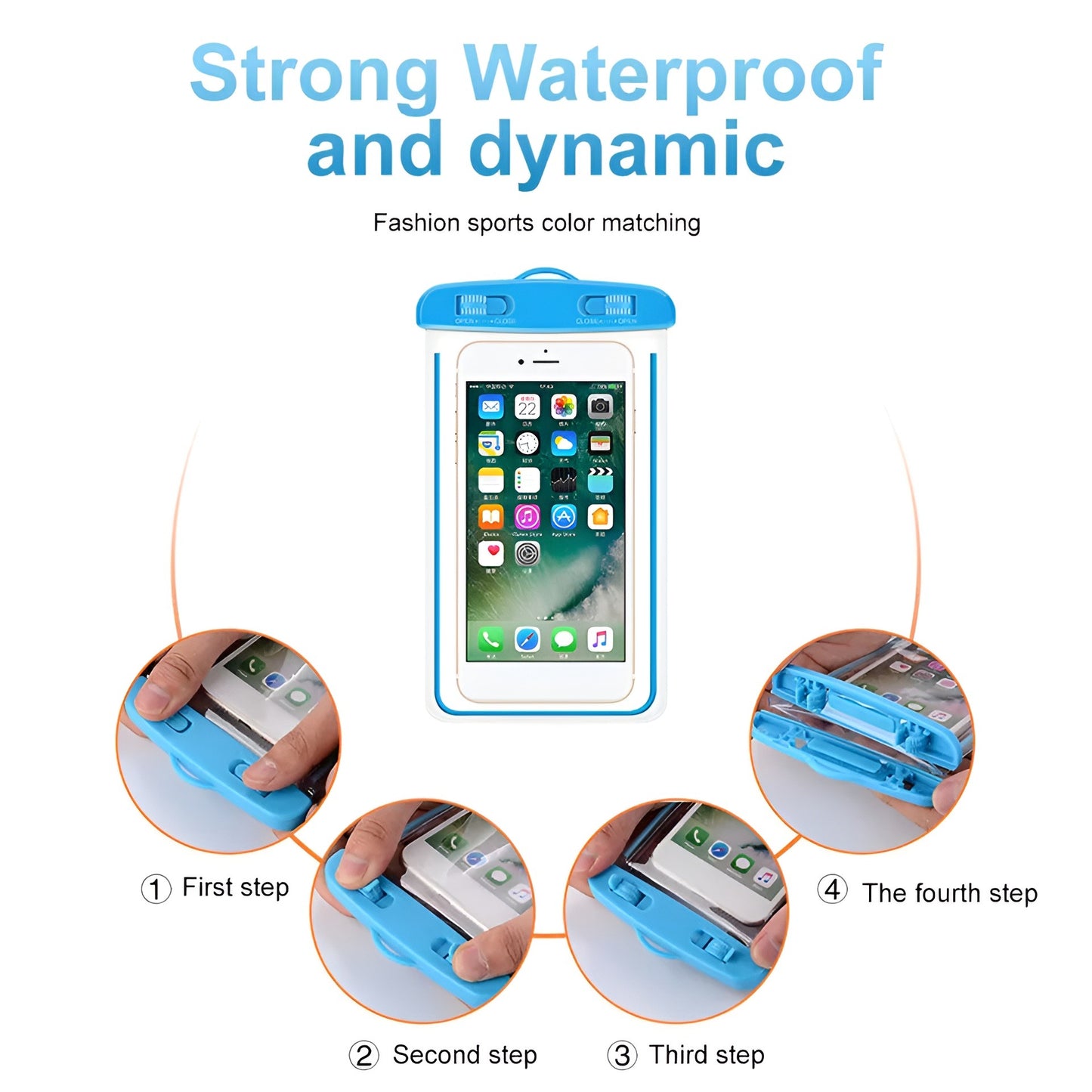 Universal Waterproof Mobile Pouch – Underwater Touch Screen Phone Case | Waterproof Dry Bag with Neck Strap (Random Color)
