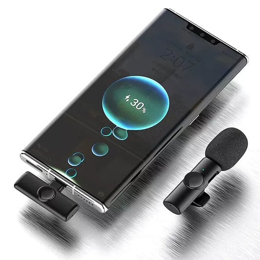 K11 2-in-1 Wireless Lavalier Microphone | Type-C & iPhone Compatible | Collar Clip Mic for Recording, Live Streaming & Vlogging