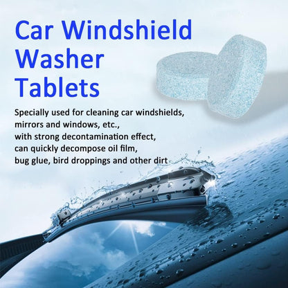 Car Windshield Washer Fluid Concentrate Tablets – Solid Effervescent Wiper Cleaning Tablets (Pack of 20)
