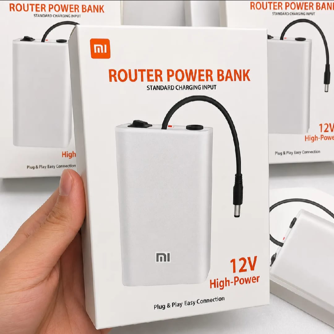 Xiaomi Mi 20000mAh 12V Router Power Bank – Mini UPS Battery Backup for Wi-Fi Routers
