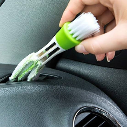 2-in-1 Car Air Conditioning Vent Cleaning Brush – Multi-Functional Microfiber Detailing Tool