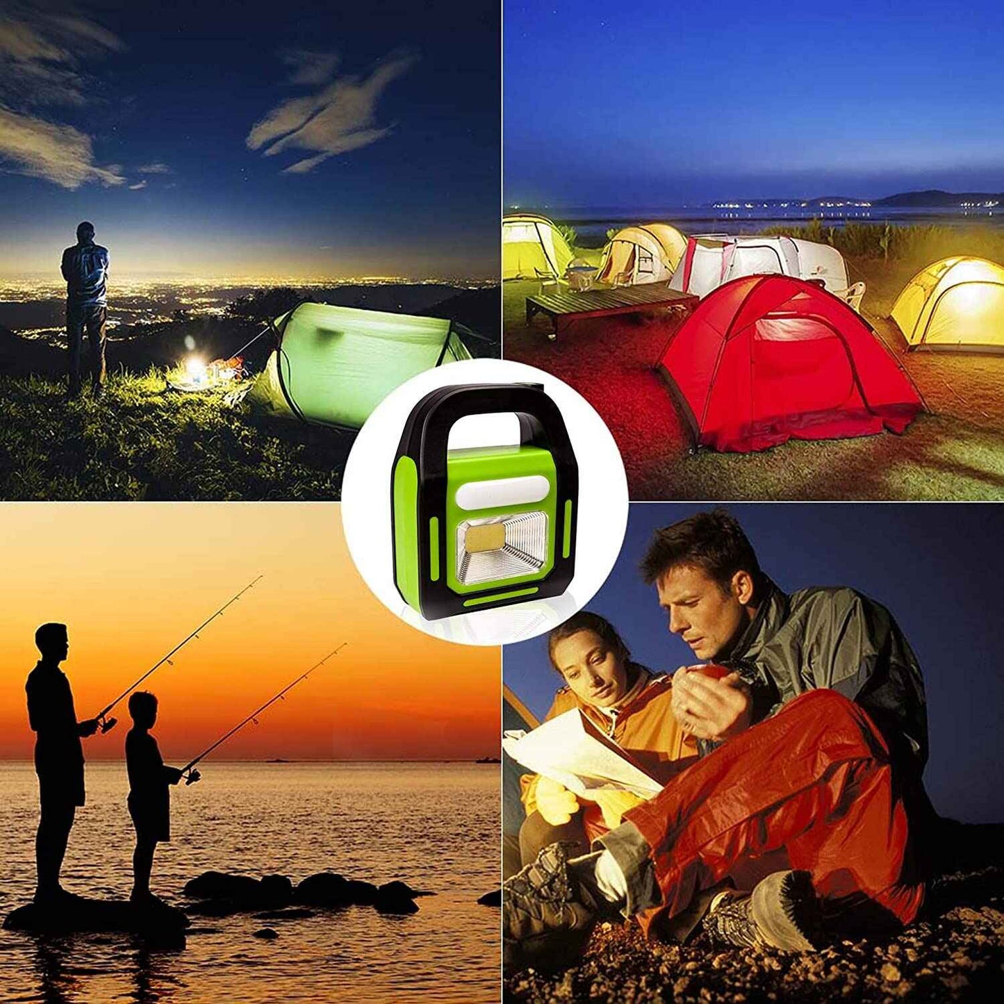 Solar Rechargeable 3-in-1 LED Emergency Light | Portable Work Light, Torch & Power Bank
