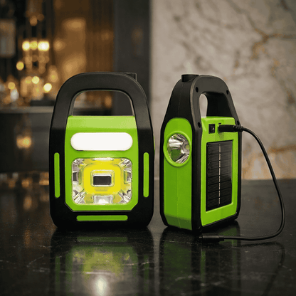 Solar Rechargeable 3-in-1 LED Emergency Light | Portable Work Light, Torch & Power Bank