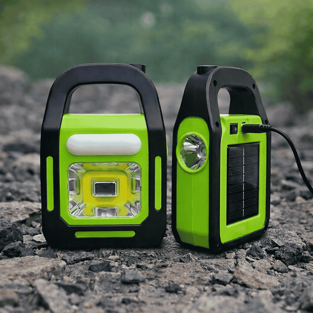 Solar Rechargeable 3-in-1 LED Emergency Light | Portable Work Light, Torch & Power Bank