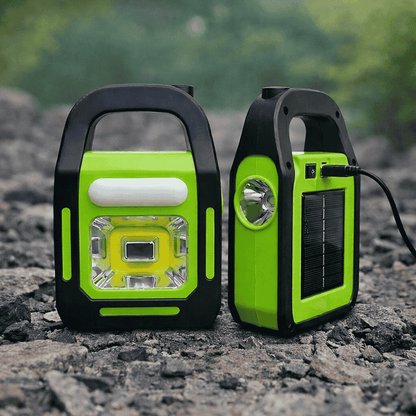 Solar Rechargeable 3-in-1 LED Emergency Light | Portable Work Light, Torch & Power Bank
