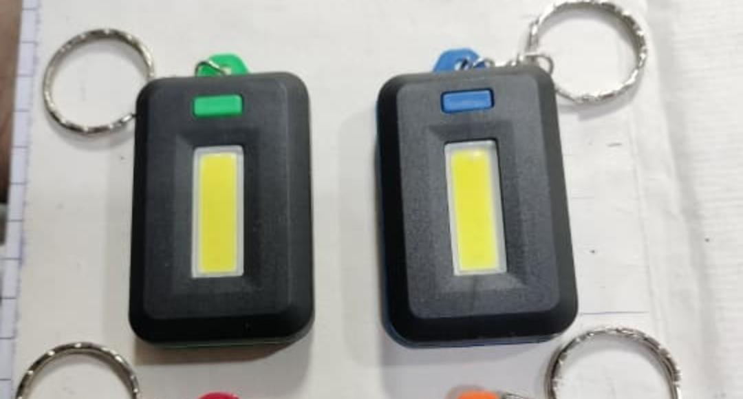 Mini COB LED Keychain Flashlight 3 Modes | Portable Rechargeable Pocket Torch | Emergency LED Keychain Light (Random Color)