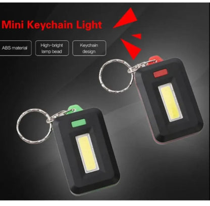 Mini COB LED Keychain Flashlight 3 Modes | Portable Rechargeable Pocket Torch | Emergency LED Keychain Light (Random Color)