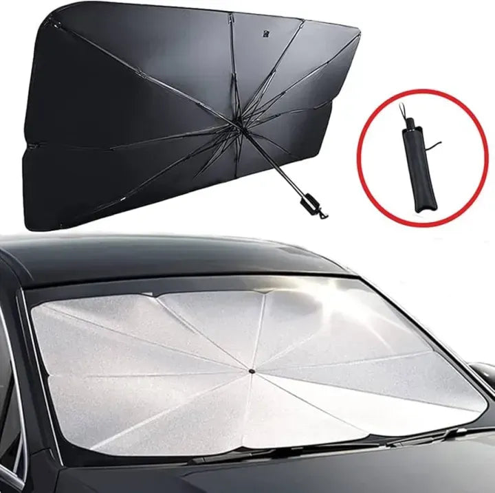 Foldable Car Windshield Sunshade Umbrella – Heat Shield & UV Protection for Front Windshield