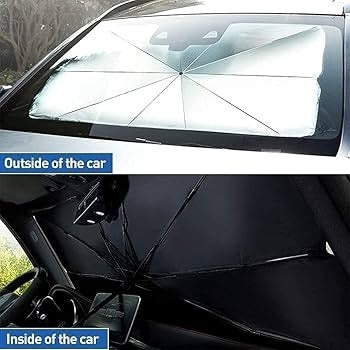 Foldable Car Windshield Sunshade Umbrella – Heat Shield & UV Protection for Front Windshield