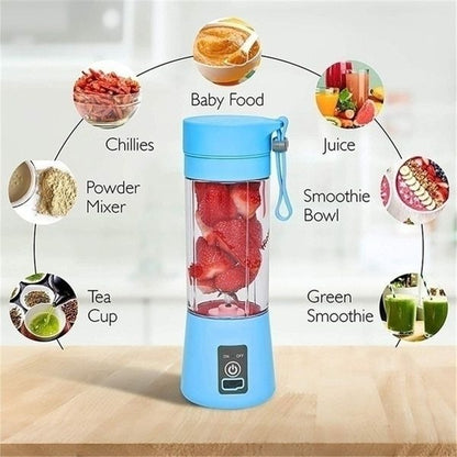 Portable Blender – Rechargeable USB Personal Smoothie Maker with 6-Blade System