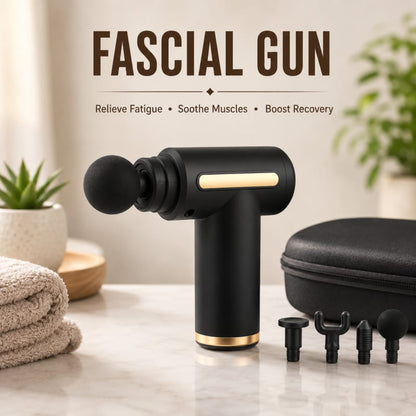 Massage Gun 5-in-1 Multifunctional Electric Full Body Massager – 6 Speeds with 4 Massage Heads (Random Color)
