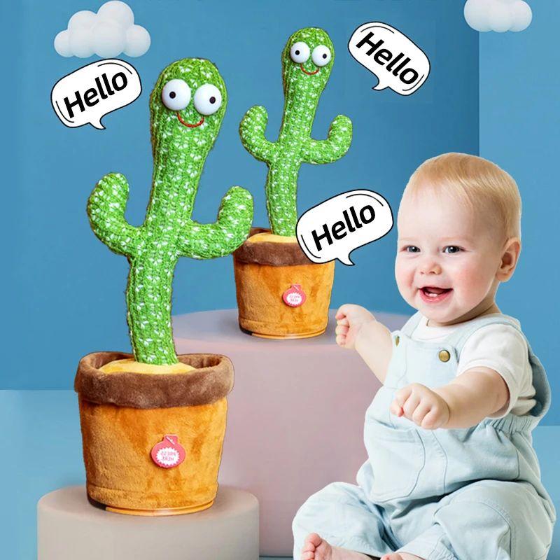 🌵 Dancing Cactus Toy – Repeat Talking, Singing, Dancing & USB Rechargeable | Interactive Educational Toy for Kids