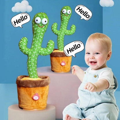 🌵 Dancing Cactus Toy – Repeat Talking, Singing, Dancing & USB Rechargeable | Interactive Educational Toy for Kids